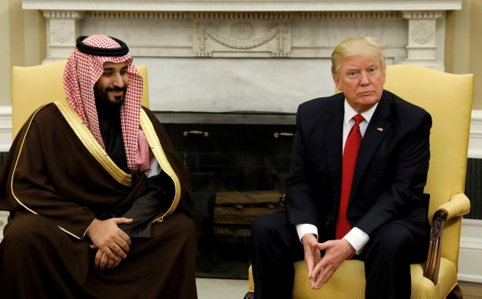 جانب من لقاء ولي ولي العهد السعودي والرئيس الأمريكي دونالد ترامب