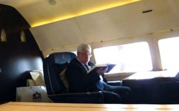 الرئيس عباس في طائرة سفر- أرشيفية