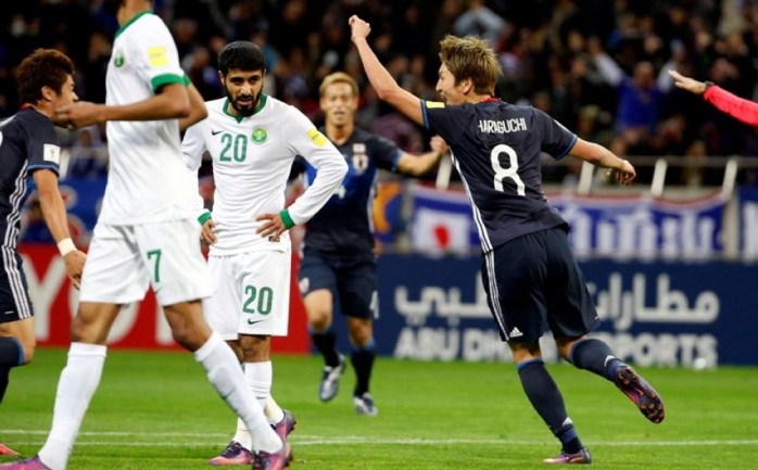 حقق المنتخب الياباني فوزا مهما على المنتخب السعودي (2-1)، ضمن الجولة الخامسة من المجموعة الثانية للتصفيات الآسيوية المؤهلة لكأس العالم 2018.

سجلت اليابان هدفيها عن طريق هيروشي كيوتاكي بالدقي
