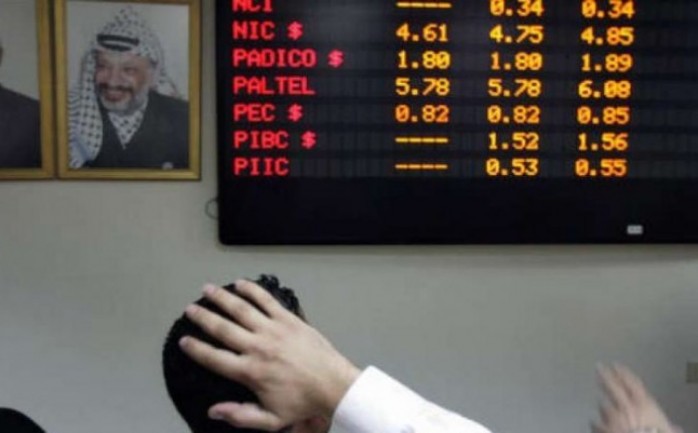 سجل المؤشر الرئيسي لبورصة فلسطين انخفاضا بنسبة 0.16% اليوم الثلاثاء، في جلسة بلغت قيمة تداولاتها حوالي 977 ألف دولار.

وأغلق مؤشر القدس على 488.39 نقطة، منخفضا ب0.79 نقطة عن جلسة تداول الأمس،