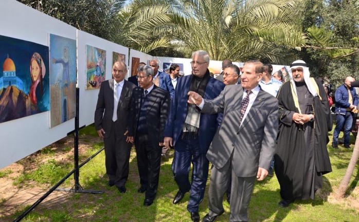 جامعة غزة تحتفل بانتصار القيق