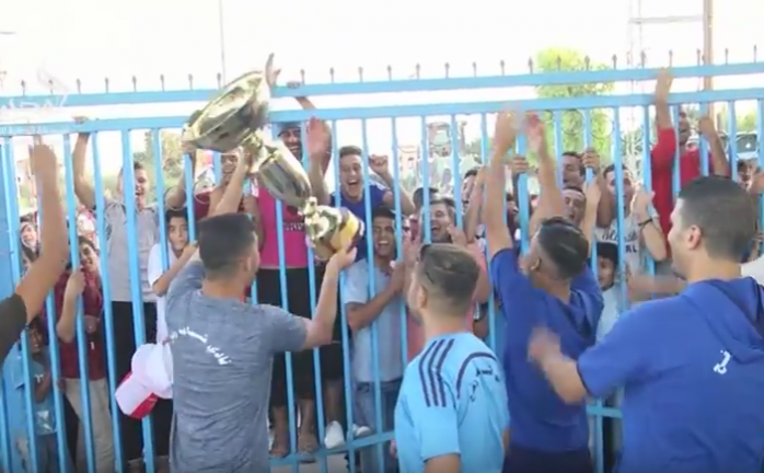 استقبال حافل لبعثة شباب رفح عقب الفوز ببطولة كأس فلسطين