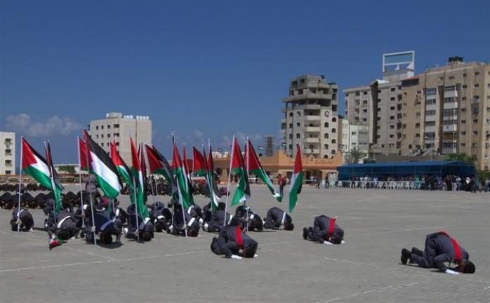 داخلية غزة تحتفل بتخريج "فوج الوحدة" من مديرية التدريب