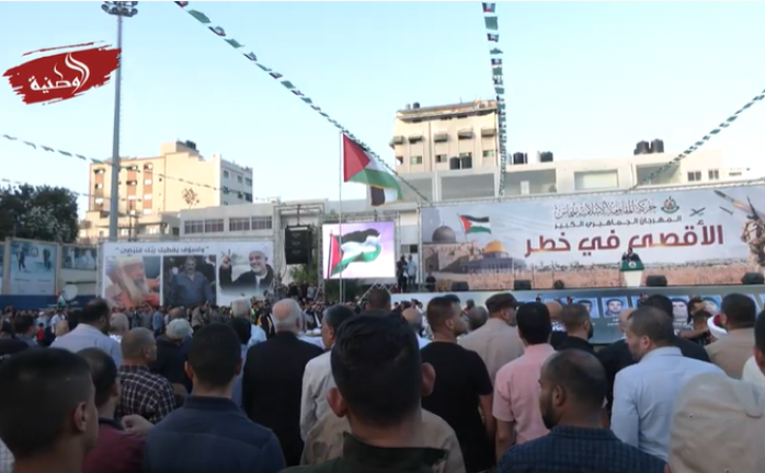 حماس تنظم مهرجانًا حاشدا بغزة نصرة للقدس والأقصى