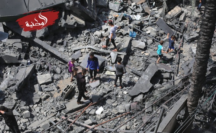 آثار قصف الاحتلال لمنزل عائلة المصري شمال قطاع غزة