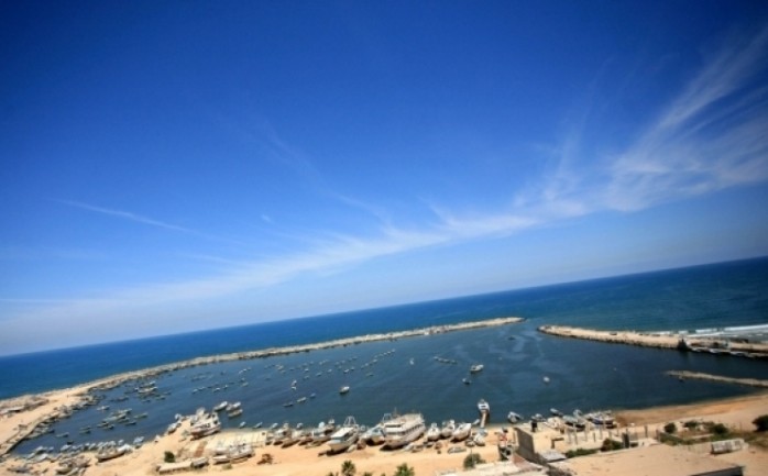 جانب من ميناء غزة البحري غرب مدينة غزة