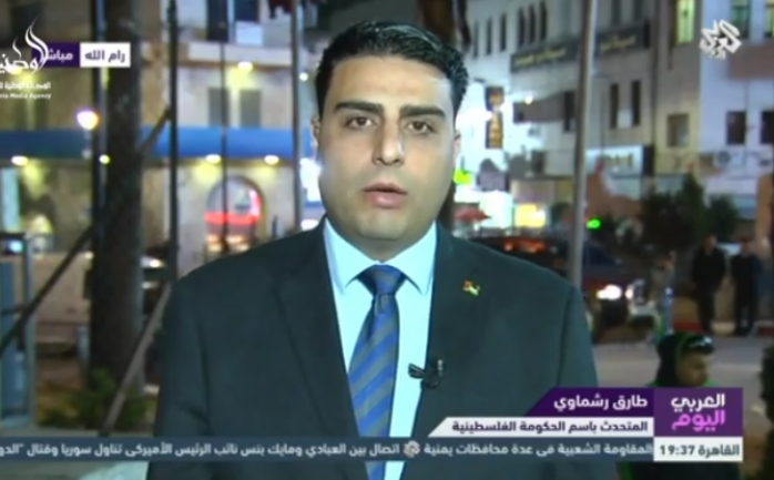 المتحدث الرسمي باسم الحكومة طارق رشماوي خلال اللقاء
