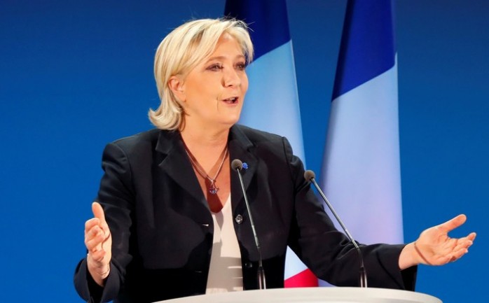 المرشحة اليمينية في الانتخابات الرئاسية الفرنسية مارين لوبان
