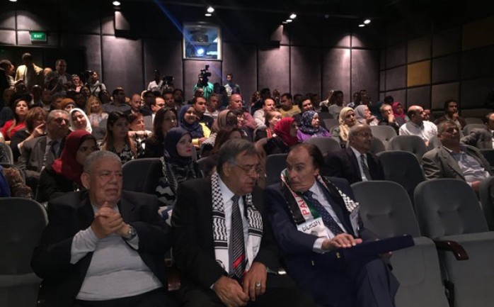 جانب من عرض فعاليات أسبوع الفيلم الفلسطيني الثالث في القاهرة