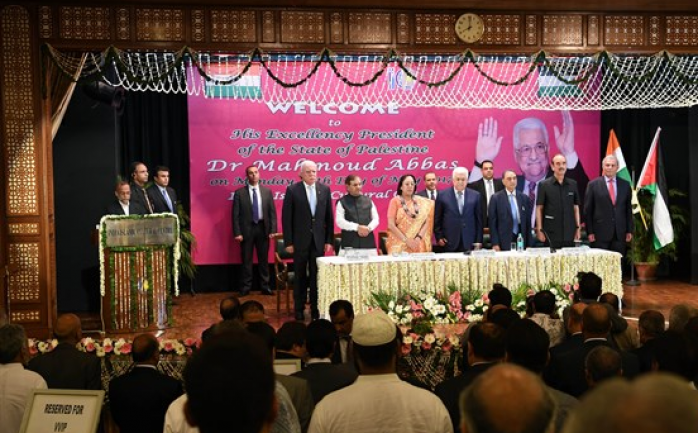 الرئيس محمود عباس خلال زيارته للهند