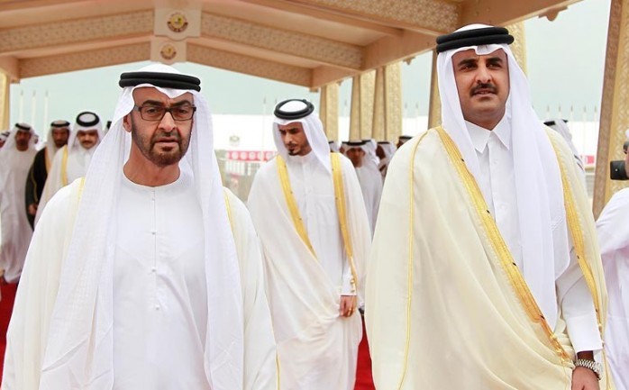أمير دولة قطر تميم آل ثاني ومحمد بن زايد آل نهيان