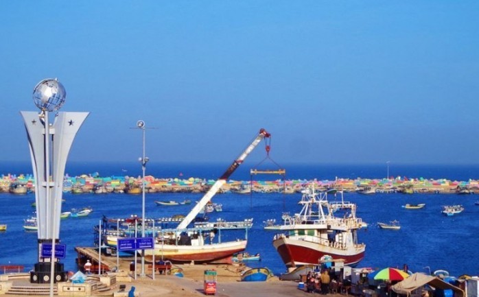 جانب من ميناء غزة
