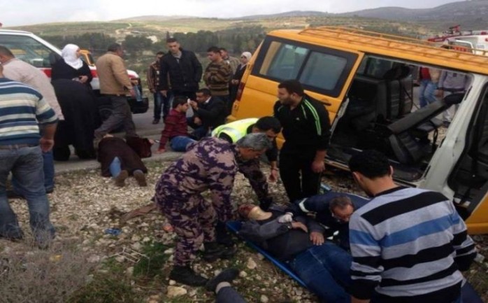 أحد حوادث السير في الضفة الغربية المحتلة