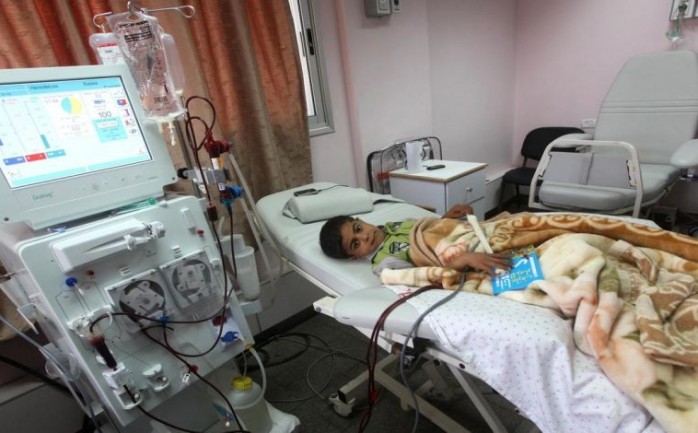 أحد الأطفال المرضى في قطاع غزة