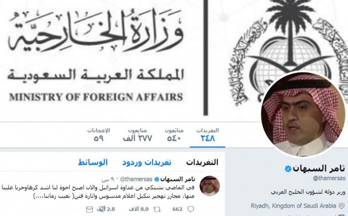وزير الدولة لشؤون الخليج العربي في السعودية ثامر السبهان