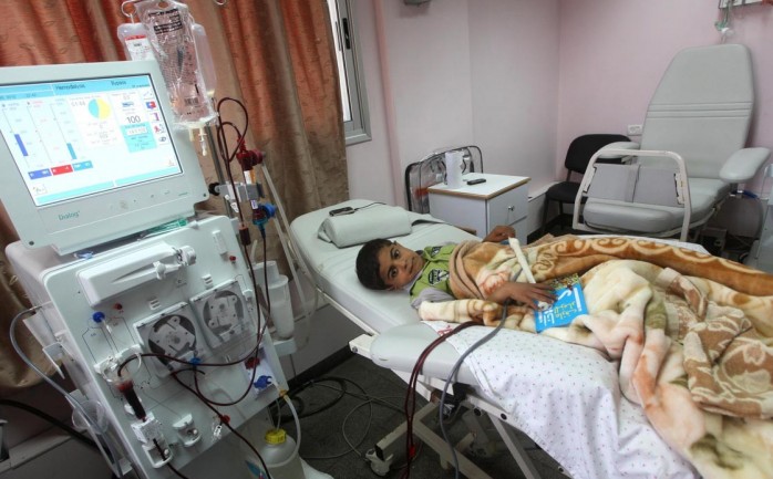 أحد الأطفال المرضى في قطاع غزة