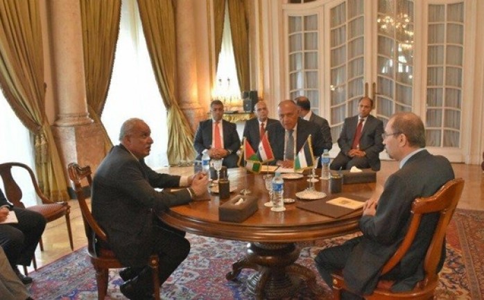 وزراء خارجية فلسطين ومصر والأردن