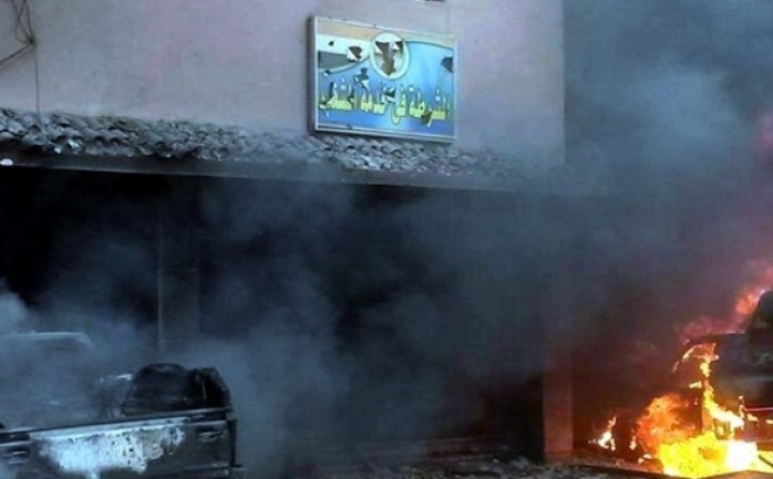 صورة قديمة لحرق قسم شرطة حلوان