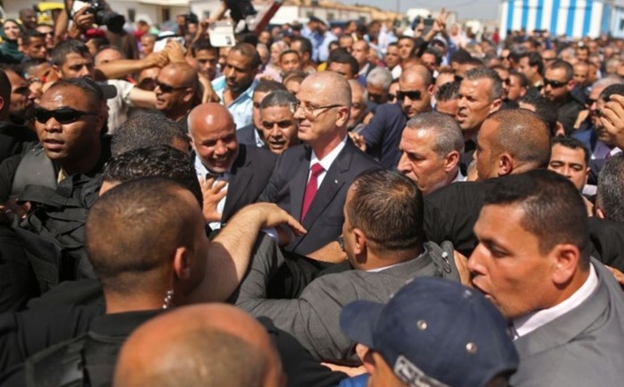 خلال زيارة رئيس الوزراء رامي الحمدالله إلى قطاع غزة الأسبوع الماضي