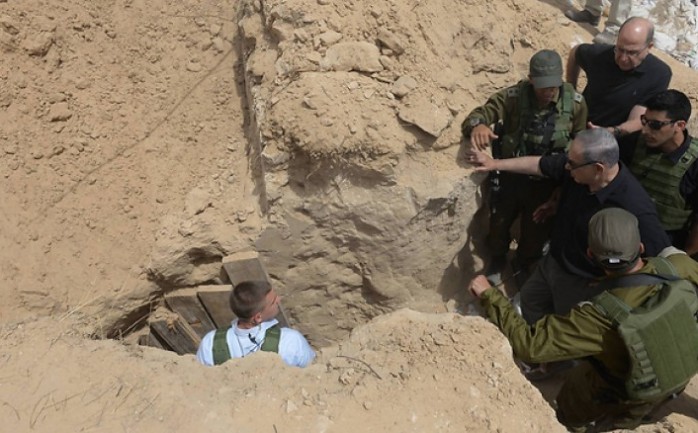 نتنياهو يدخل أحد أنفاق المقاومة على حدود غزة- أرشيفية