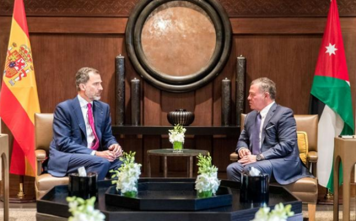 لقاء سابق بين ملك الأردني ونظيره الإسباني