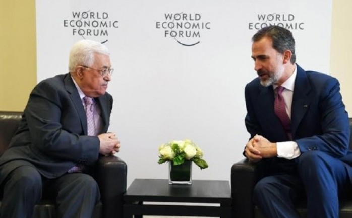 الرئيس عباس وملك إسبانيا