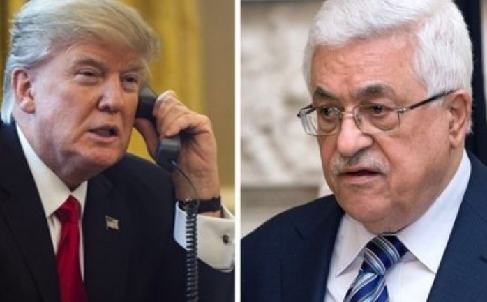الرئيس محمود عباس والرئيس الأمريكي دونالد ترمب