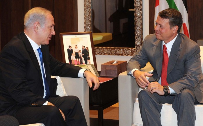 العاهل الأردني ورئيس وزراء الاحتلال الإسرائيلي
