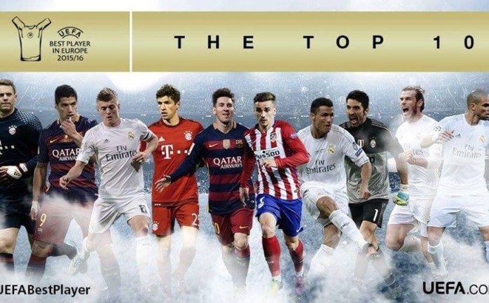 أعلن الاتحاد الأوروبي لكرة القدم قائمة اللاعبين المرشحين لجائزة أفضل لاعب في القارة العجوز للموسم 2015 – 2016.

وشهدت القائمة مفاجئة كبيرة وهي غياب اللاعب البرازيلي نيمار عن القائمة، في حين