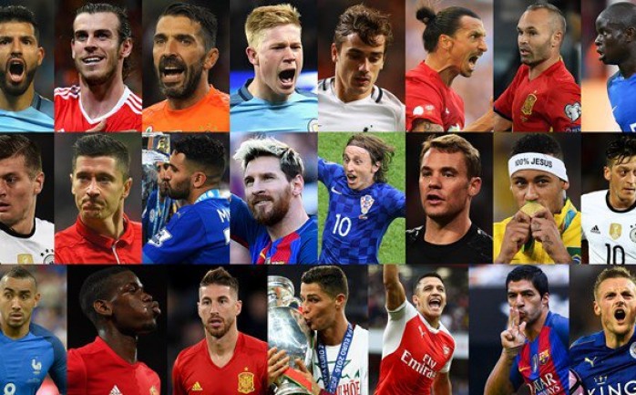 أعلن الاتحاد الأوروبي لكرة القدم عن قائمة تتكون من 40 لاعباً لدخول تشكيلة عام 2016، التي سيتم اختيارها من جانب المشجعين من خلال استخدام الموقع الرسمي "لليويفا".

وضمت القائمة ثمانية لاعبين 