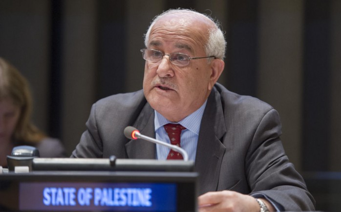 طالب المراقب الدائم لفلسطين لدى الأمم المتحدة السفير رياض منصور في رسائل متطابقة بعثها الى كل من الأمين العام للأمم المتحدة، ورئيس مجلس الأمن (ماليزيا)، ورئيس الجمعية العامة للأمم المت