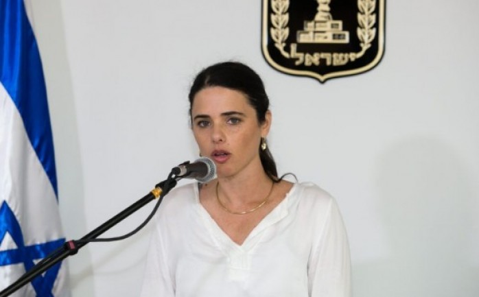 وزيرة العدل الإسرائيلية "ايليت شاكيد" تقول، إنها لا تزال تسعى إلى سن قانون خاص ينص على تطبيق القوانين الإسرائيلية على المستوطنين المقيمين.