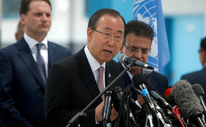 أكد الأمين العام للأمم المتحدة "بان كي مون" أن المجتمع الدولي عليه مسؤولية ويجب العمل لتحقيق السلام وإنهاء الاحتلال والظلم.