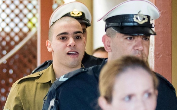 حكمت&nbsp;المحكمة العسكرية الإسرائيلية بمقر وزارة الأمن الإسرائيلية في تل أبيب، اليوم الثلاثاء، على الجندي القاتل إليئور أزاريا، بالسجن 18 شهرًا.

