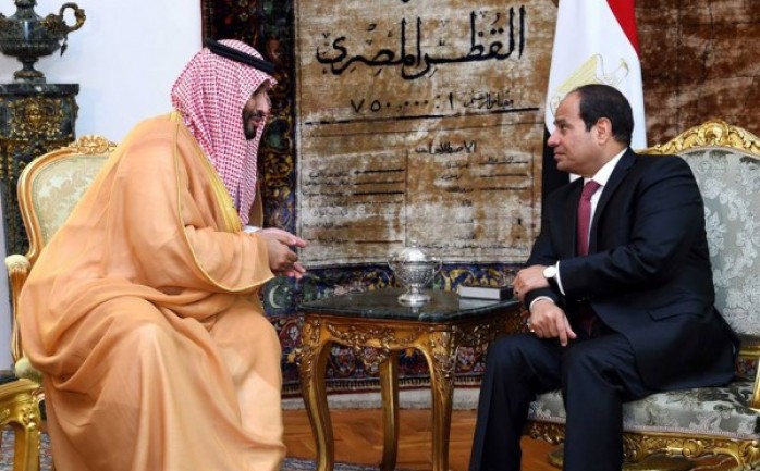 الرئيس المصري عبدالفتاح السيسي وولي العهد محمد بن سلمان في العاصمة المصرية القاهرة