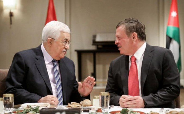 الرئيس محمود عباس والعاهل الأردني الملك عبدالله بن الحسين في لقاء سابق