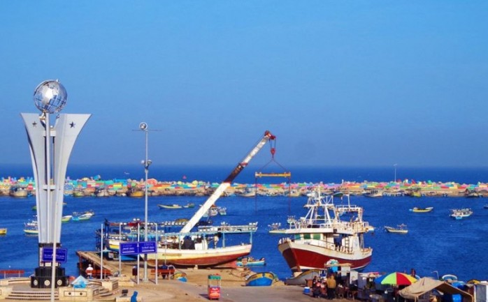 أجواء صافية في ميناء غزة