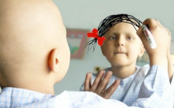 طفلة مصابة في مرض السرطان