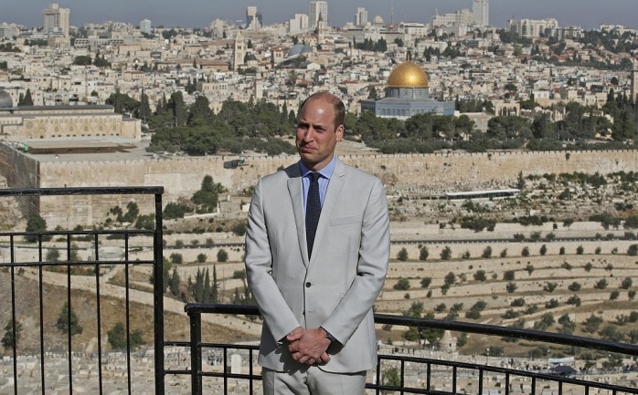 جانب من زيارة الأمير وليام للمسجد الأقصى في القدس