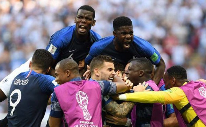 جانب من مباراة فرنسا والأرجنتين