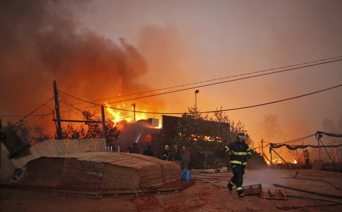 حريق سابق في مستوطنات غلاف غزة