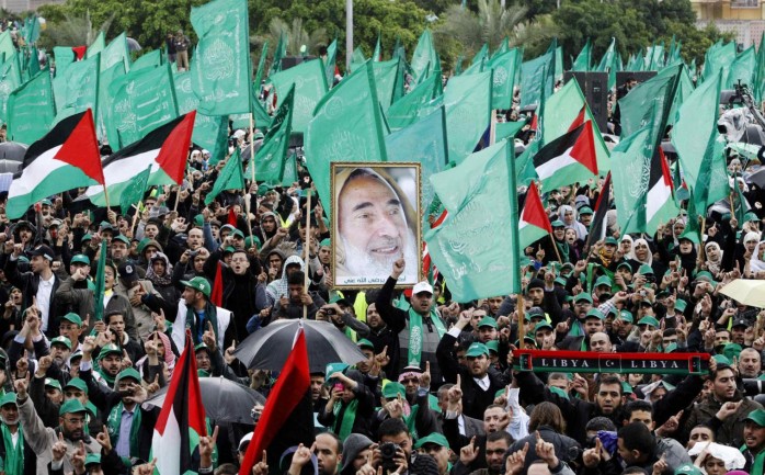 كوادر حركة (حماس) خلال مهرجان الانطلاقة في غزة (أرشيف)