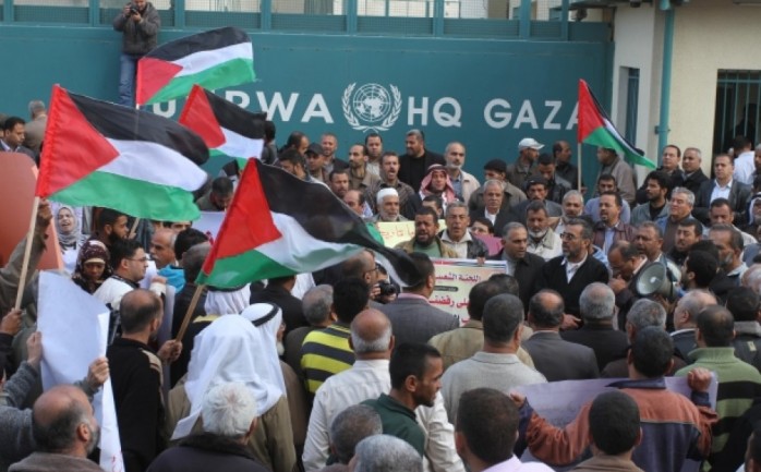 اعتصام سابق أمام مقر الأونروا في غزة