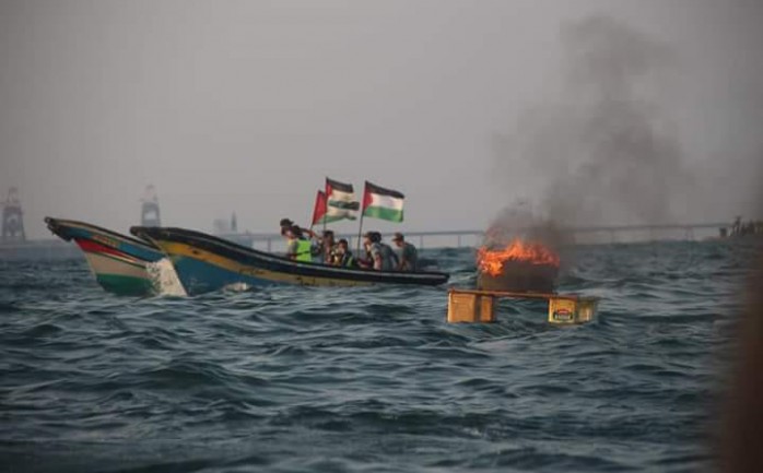 شبان شاركوا في المسير البحري السادس الذي انطلق من ميناء غزة