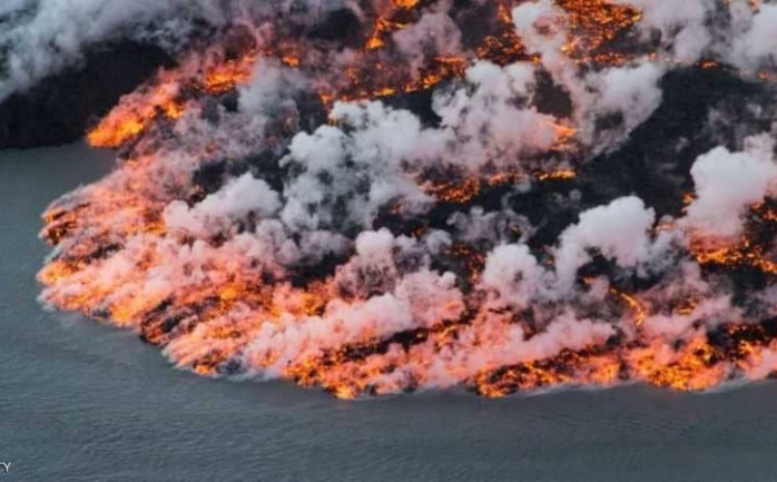 صورة انفجار سابق لبركان في أيسلاندا