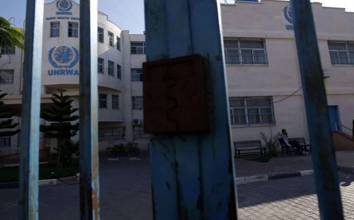 الإضراب في مؤسسات أونروا بغزة