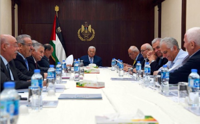2018/7/28 الرئيس محمود عباس، اثناء اجتماع اللجنة التنفيذية لمنظمة التحرير الفلسطينية