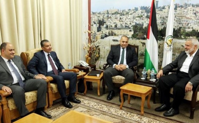 لقاء هنية مع وفد المخابرات المصرية في غزة