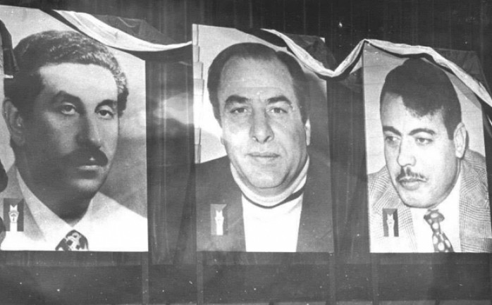 الشهداء؛ من اليمين: كمال عدوان، كمال ناصر، ومحمد النجار