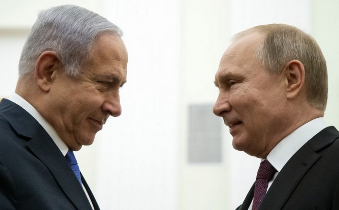 الرئيس الروسي بوتين ورئيس وزراء اسرائيل نتنياهو